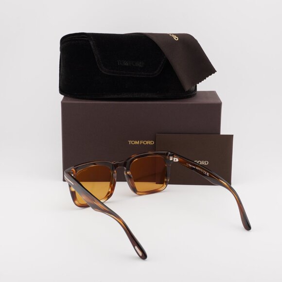 Tom Ford Dax FT0751 53E Square Sunglasses - Blonde Havana\Brown - Picture 5 of 11